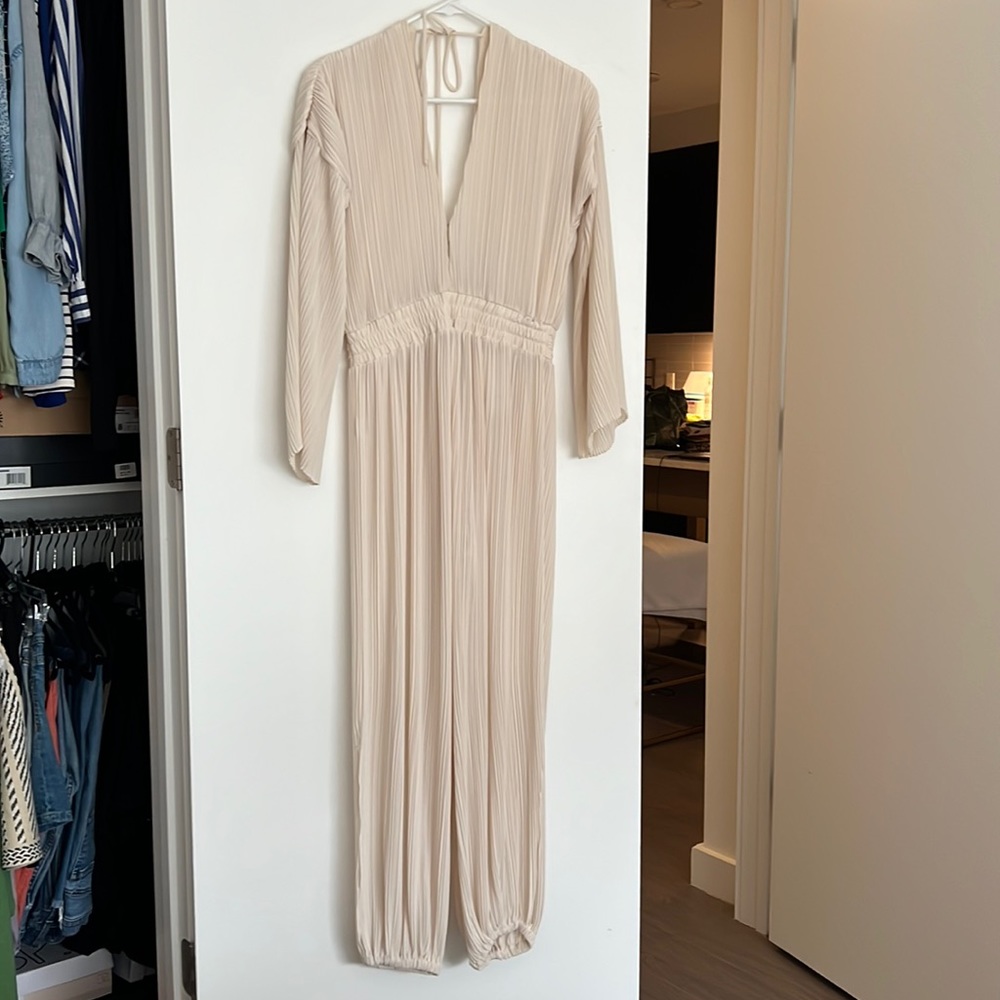 MISA Los Angeles Mina jumpsuit in bone